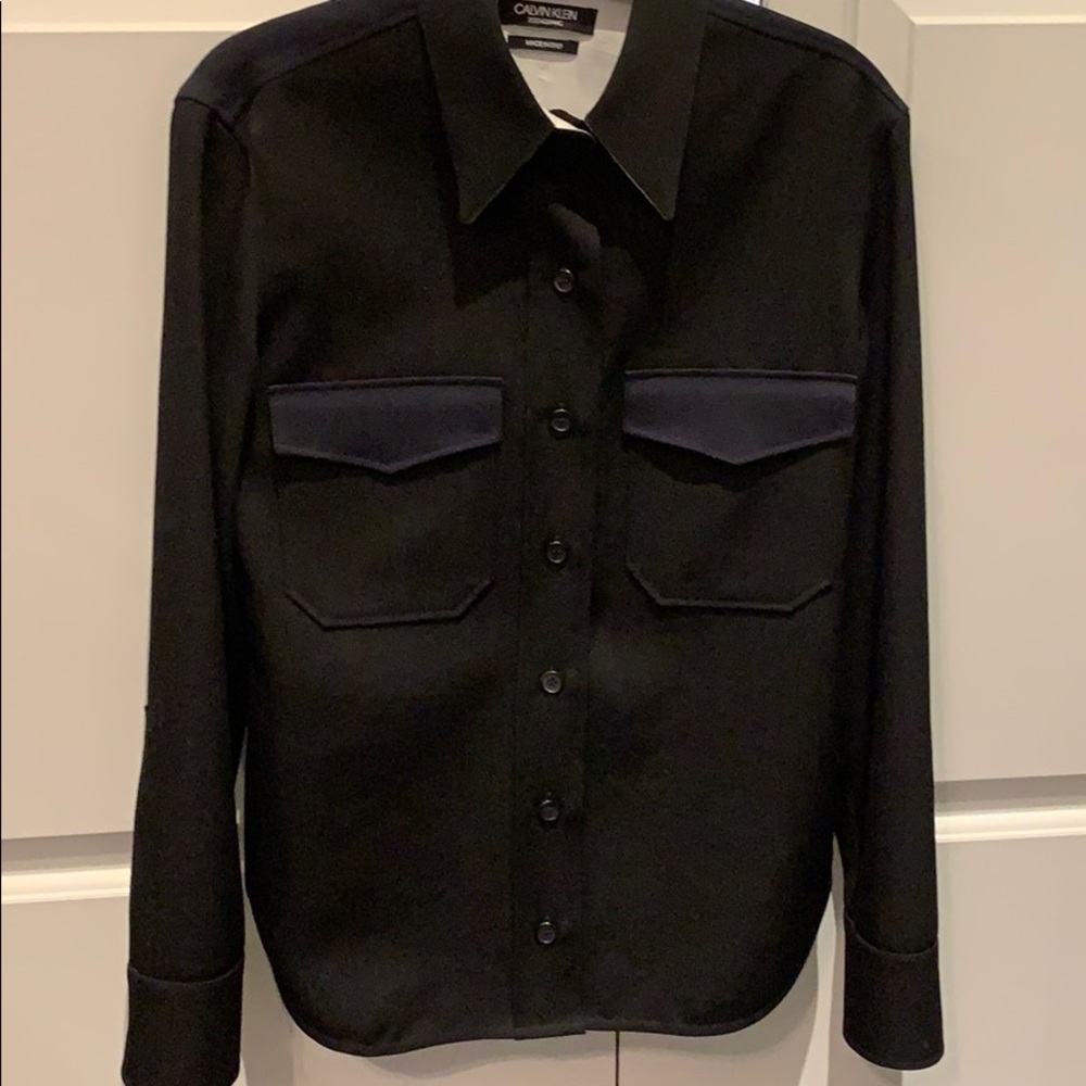 Calvin Klein wool shirt jacket shacket